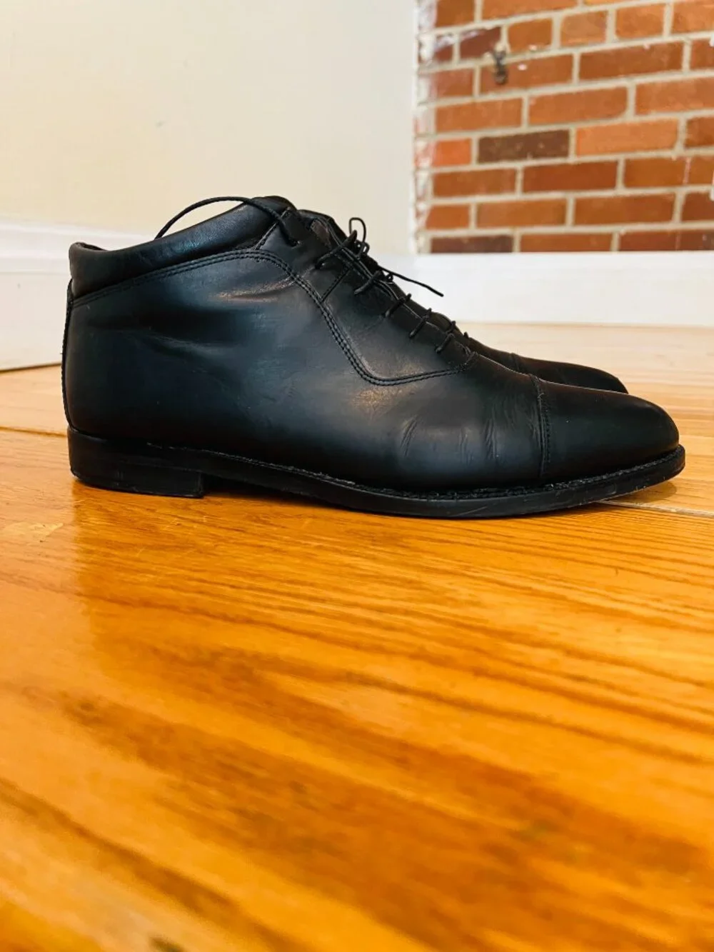 Domani Made In Italy By Johnston & Murphy black Calfskin Ankle-boot Size 9.5 M